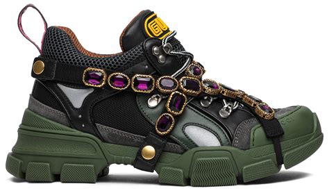 gucci flashtrek with removable crystals|gucci flashtrek green.